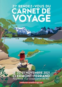 Affiche du Rendez-vous du carnet de voyage 2021 - Clermont-Ferrand