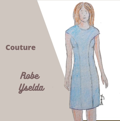 Yselda, robe en lin, coupe droite