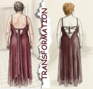 Swaze créations-transformation d'une robe de mariée - dos lacé